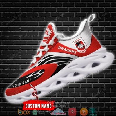 NRL St. George Illawarra Dragons Custom Name Max Soul Shoes V5