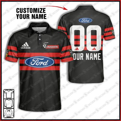 Personalise Throwback Canterbury Crusaders Super Rugby Vintage 2000 Polo Jersey