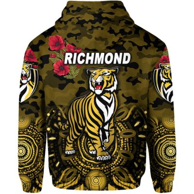 AFL Richmond Tigers ANZAC Indigenous Pullover Hoodie