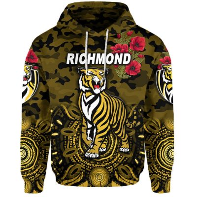 AFL Richmond Tigers ANZAC Indigenous Pullover Hoodie