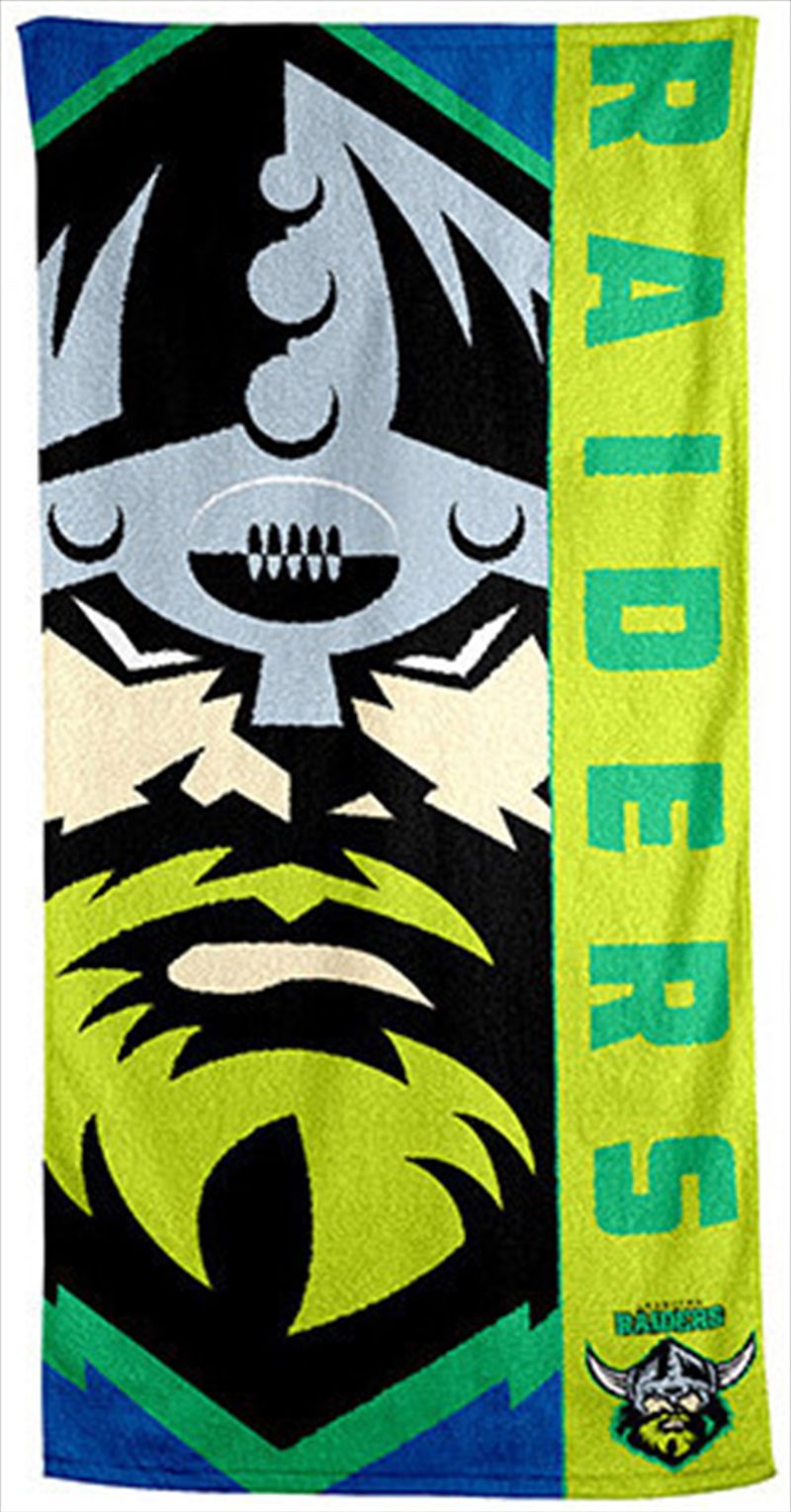 NRL Canberra Raiders Blue Yellow Beach Towel V2 NRL Canberra Raiders Blue Yellow Beach Towel V2