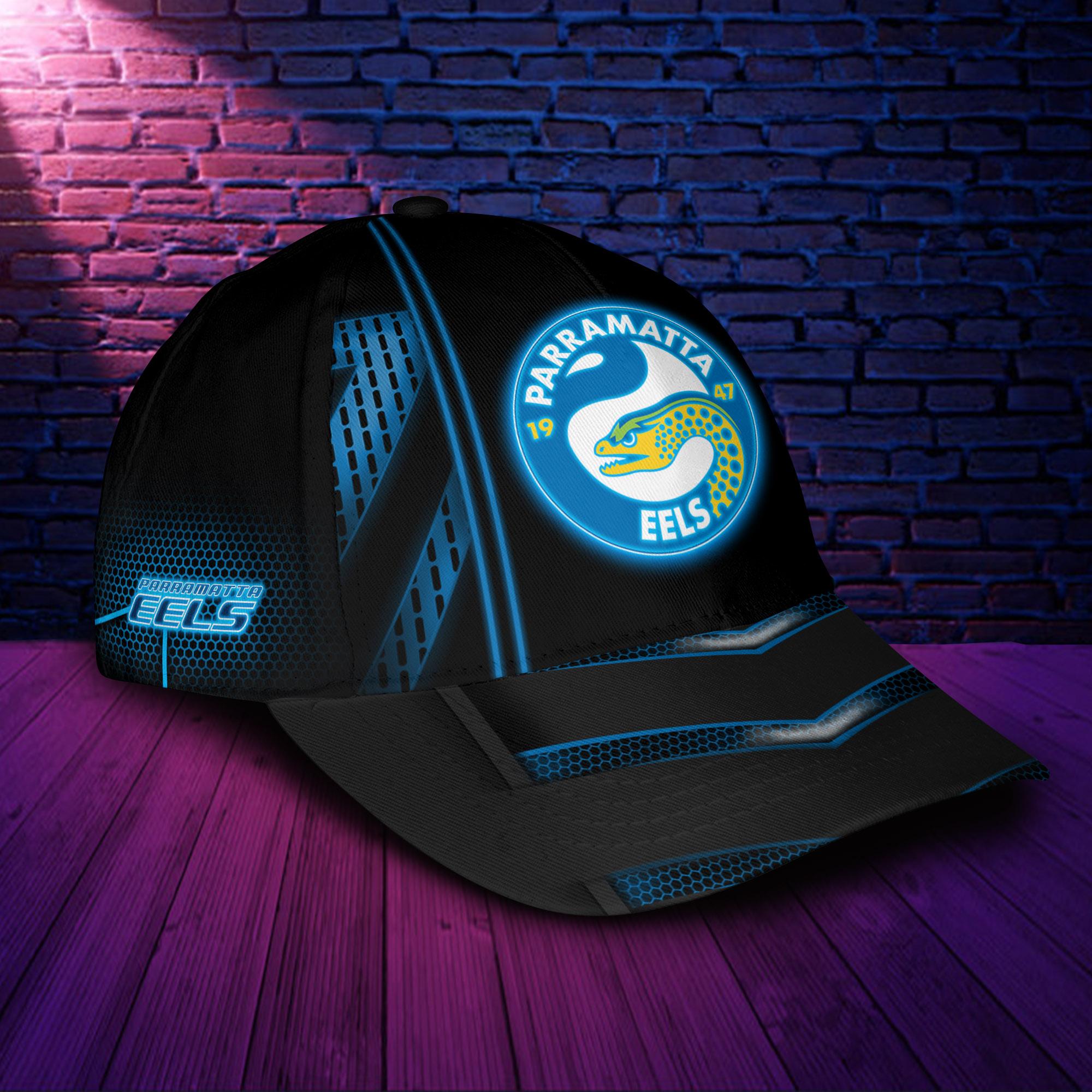 NRL Parramatta Eels Black Blue New Design Classic Cap V2 NRL Parramatta Eels Black Blue New Design Classic Cap V2