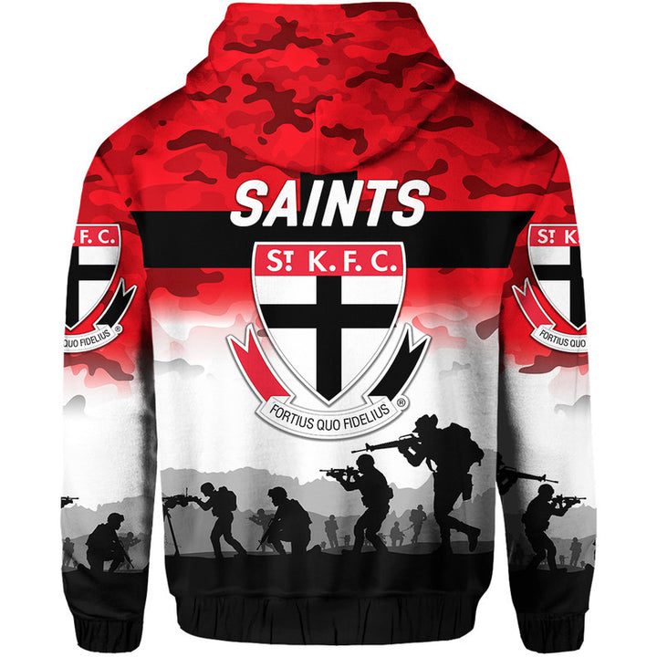 AFL St Kilda Saints ANZAC Simple Style Pullover Hoodie AFL St Kilda Saints ANZAC Simple Style Pullover Hoodie
