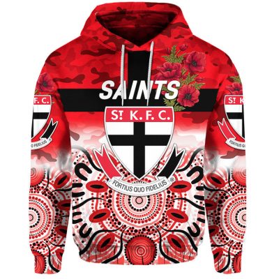 AFL St Kilda Saints ANZAC Indigenous Pullover Hoodie