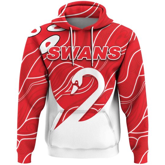 AFL Sydney Swans Football Team Pullover Hoodie AFL Sydney Swans Football Team Pullover Hoodie