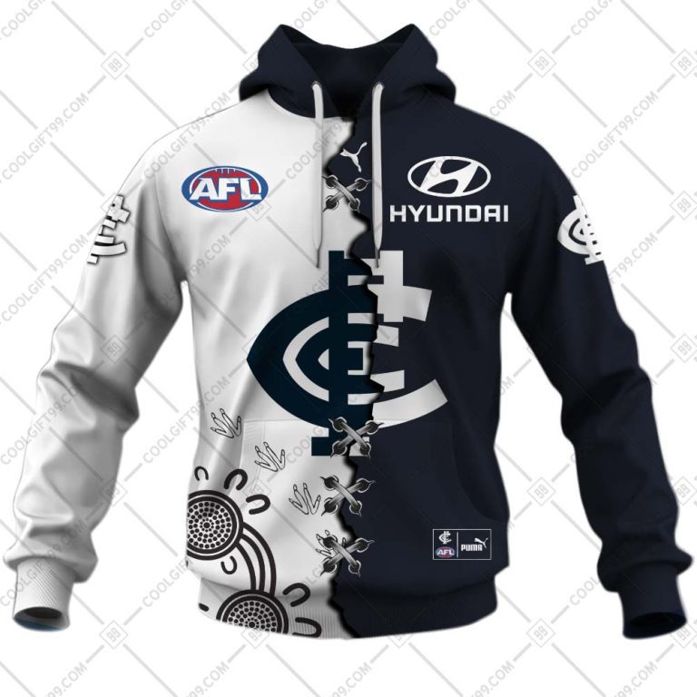 AFL Carlton Blues Custom Name Number 2023 Mix Guernsey V2 Pullover Hoodie AFL Carlton Blues Custom Name Number 2023 Mix Guernsey V2 Pullover Hoodie