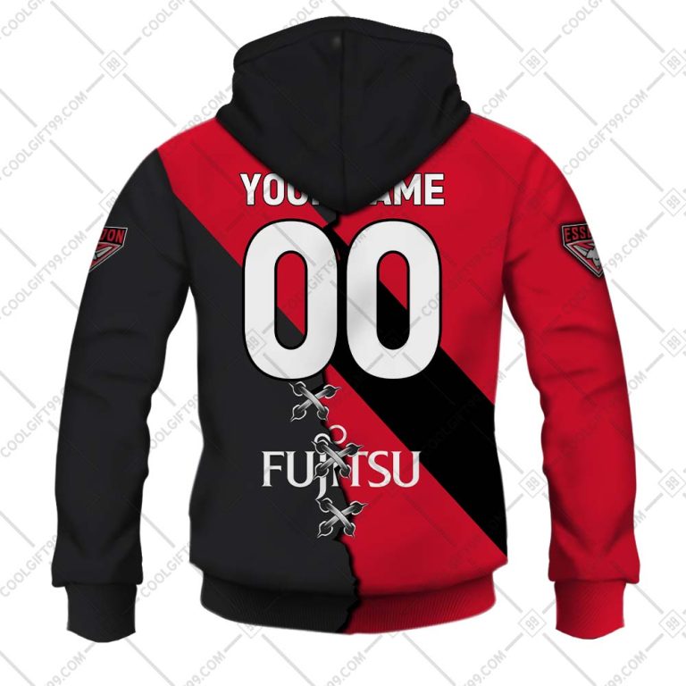 AFL Essendon Bombers Custom Name Number 2023 Mix Guernsey V2 Pullover Hoodie AFL Essendon Bombers Custom Name Number 2023 Mix Guernsey V2 Pullover Hoodie