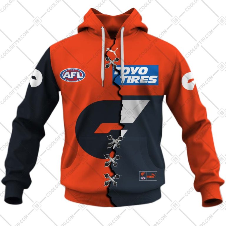 AFL Greater Western Sydney Giants Custom Name Number 2023 Mix Guernsey V2 Pullover Hoodie AFL Greater Western Sydney Giants Custom Name Number 2023 Mix Guernsey V2 Pullover Hoodie