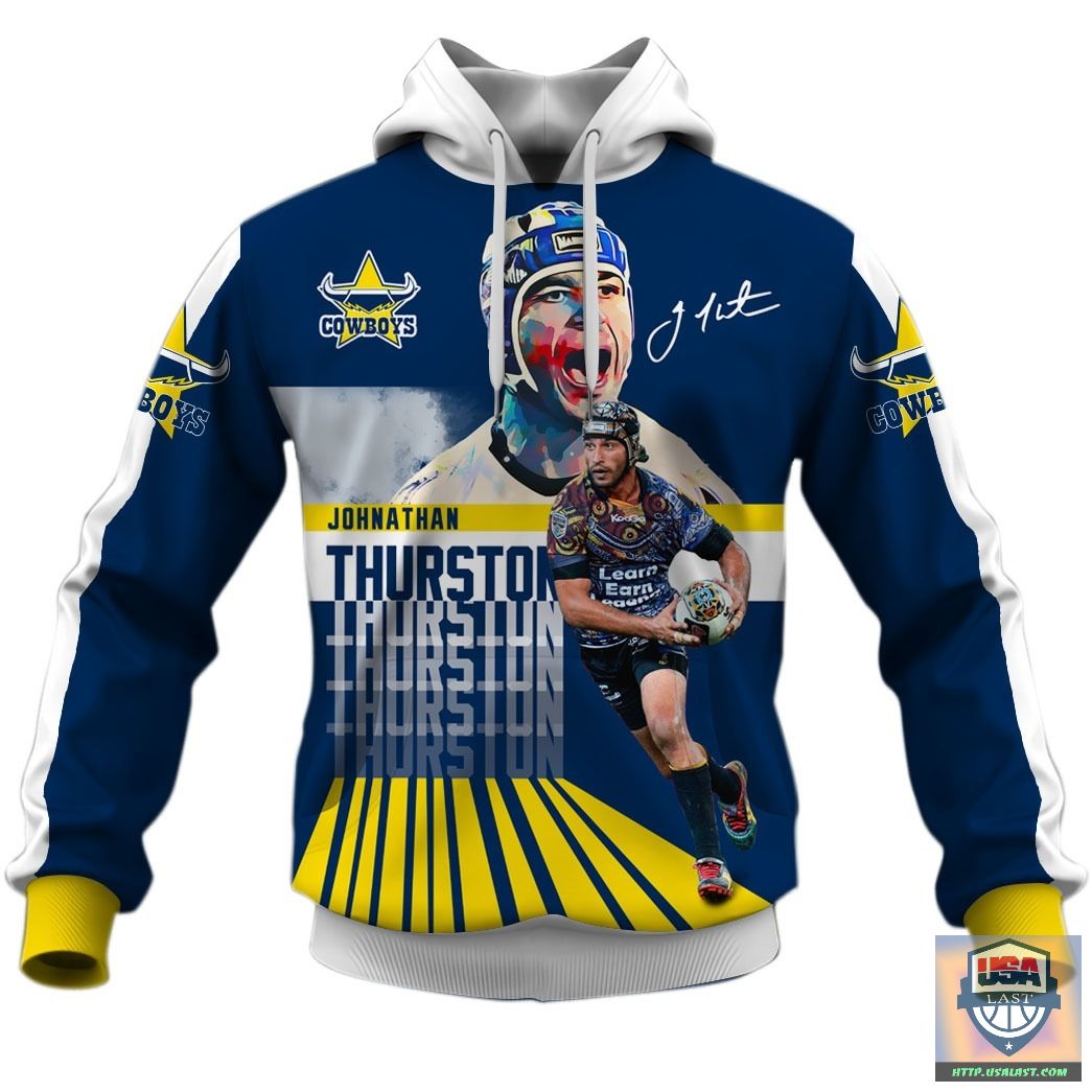 NRL North Queensland Cowboys Johnathan Thurston #7 Pullover Hoodie V3 NRL North Queensland Cowboys Johnathan Thurston #7 Pullover Hoodie V3