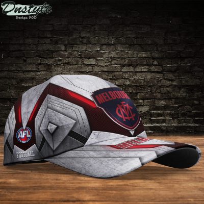 AFL Melbourne Demons Custom Name Grey Red Classic Cap