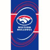 AFL Western Bulldogs Blue Logo Beach Towel V2