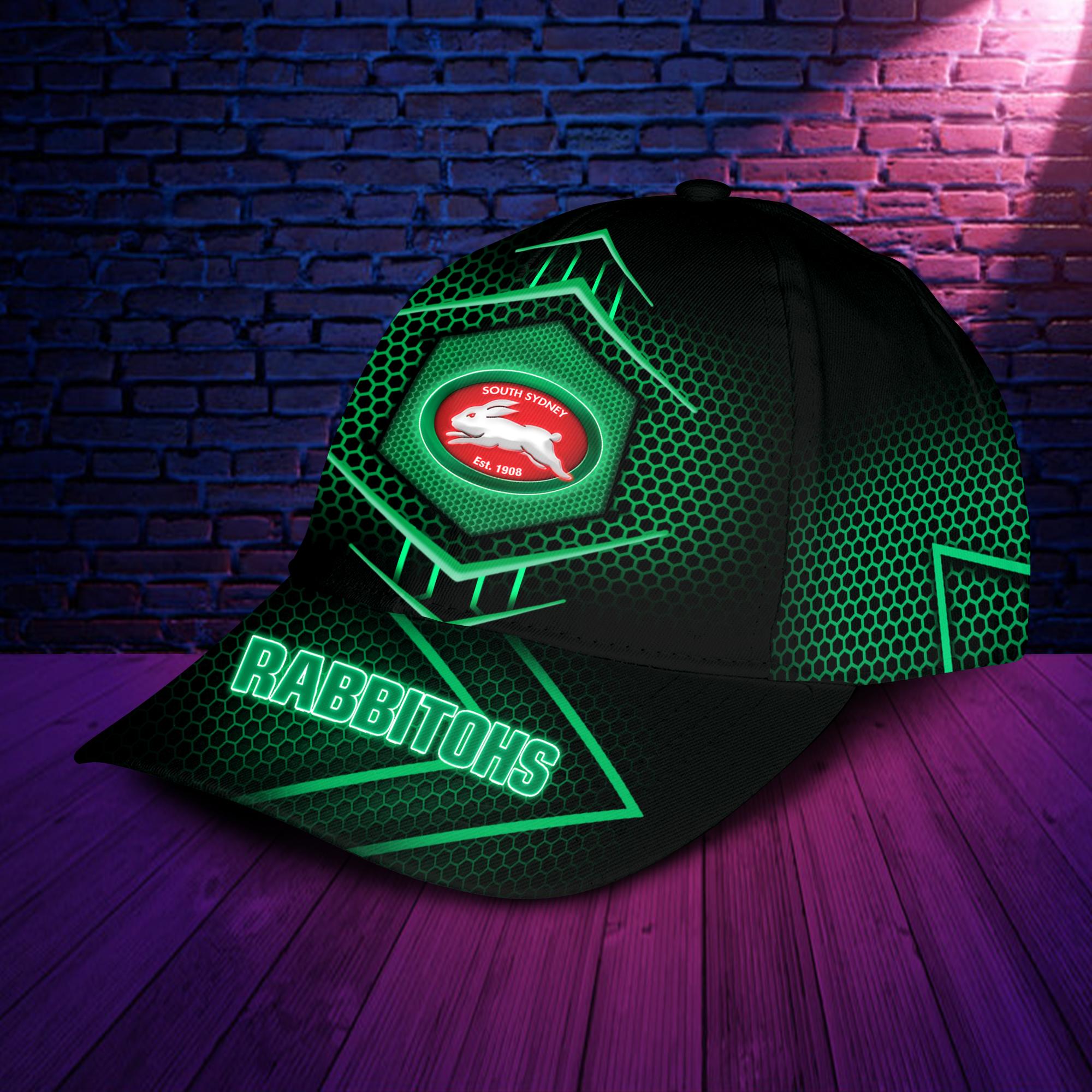 NRL South Sydney Rabbitohs Black Green Version Classic Cap NRL South Sydney Rabbitohs Black Green Version Classic Cap