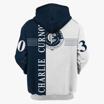 AFL Carlton Blues Charlie Curnow #30 Pullover Hoodie