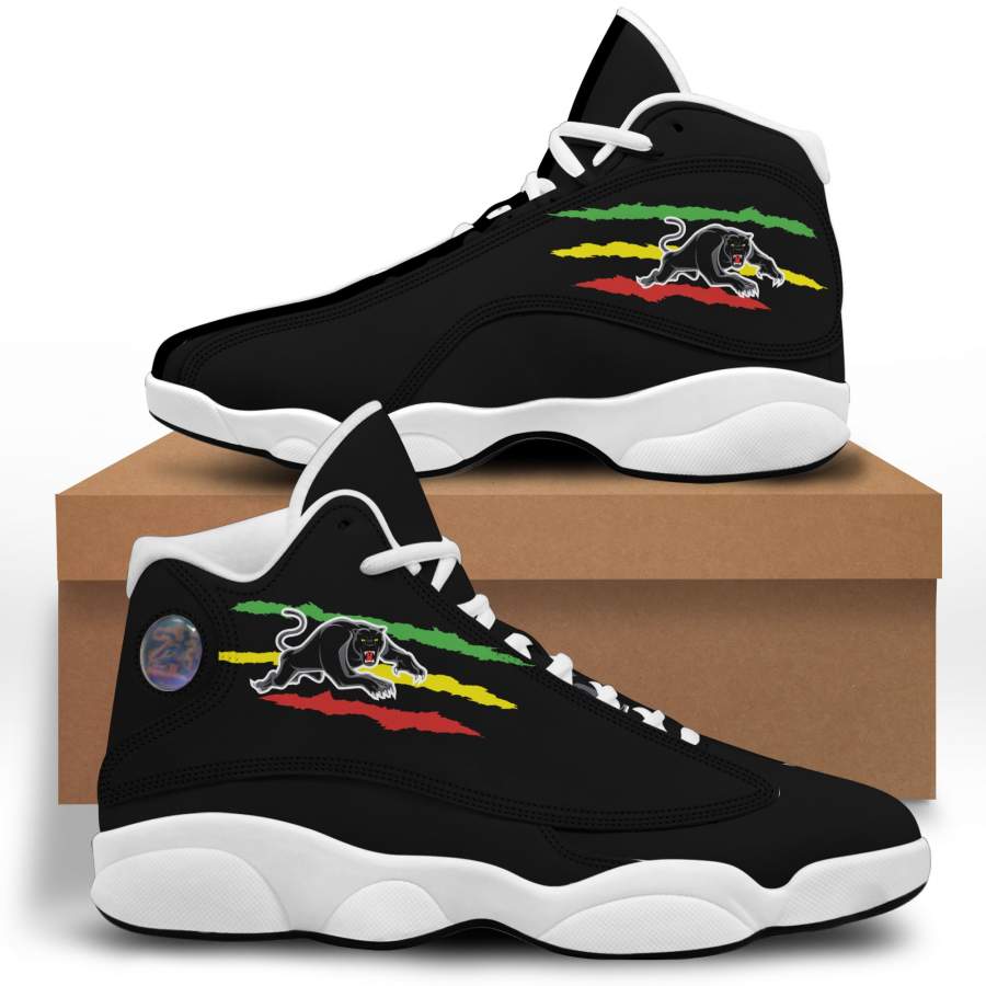 NRL Penrith Panthers Black Air Jordan 13 Shoes NRL Penrith Panthers Black Air Jordan 13 Shoes