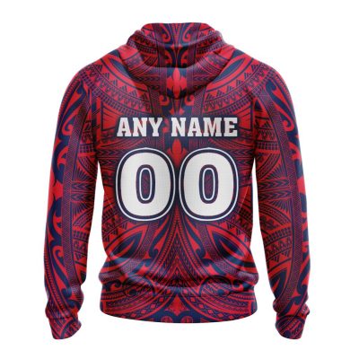 AFL Adelaide Crows Custom Name Number Polynesian Concept Pullover Hoodie