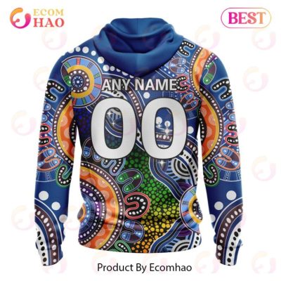 AFL Adelaide Crows Custom Name Number Special Indigenous Pullover Hoodie