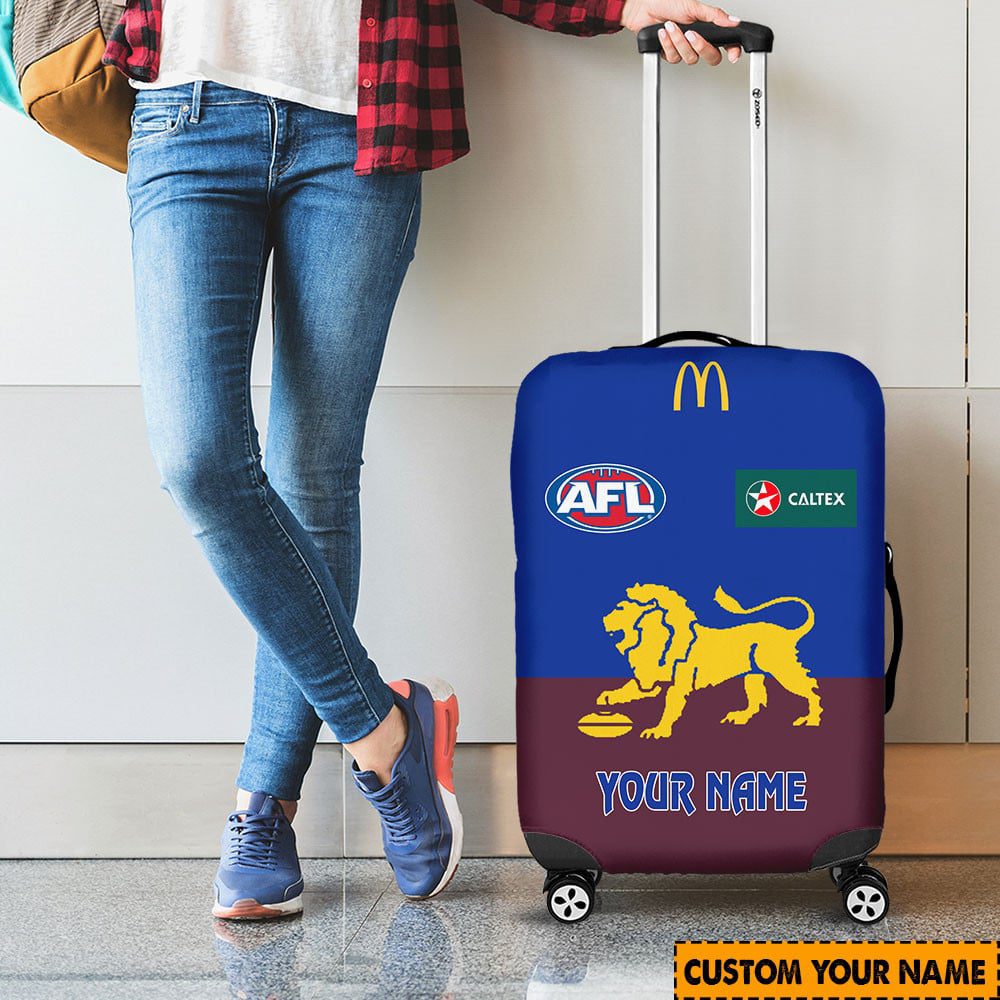 AFL Brisbane Lions Custom Name 2024 Home Jersey Luggage Cover AFL Brisbane Lions Custom Name 2024 Home Jersey Luggage Cover