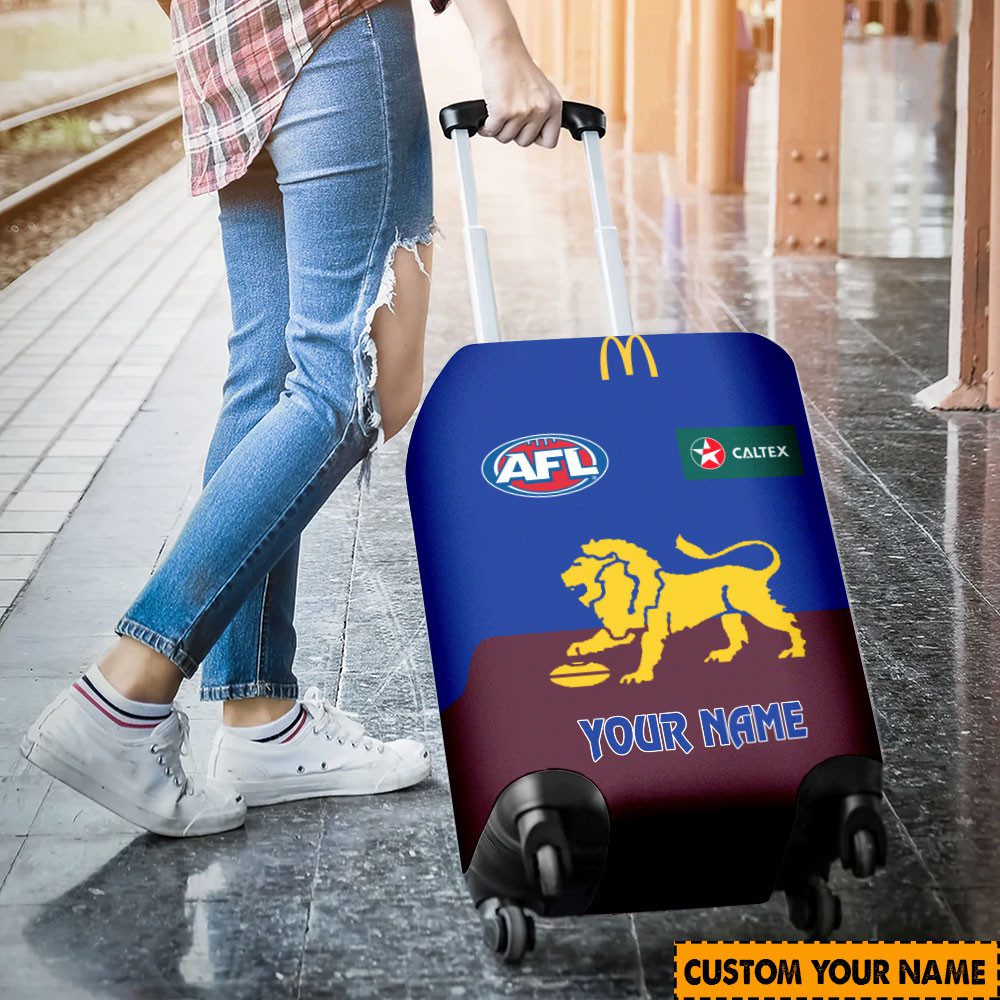 AFL Brisbane Lions Custom Name 2024 Home Jersey Luggage Cover AFL Brisbane Lions Custom Name 2024 Home Jersey Luggage Cover