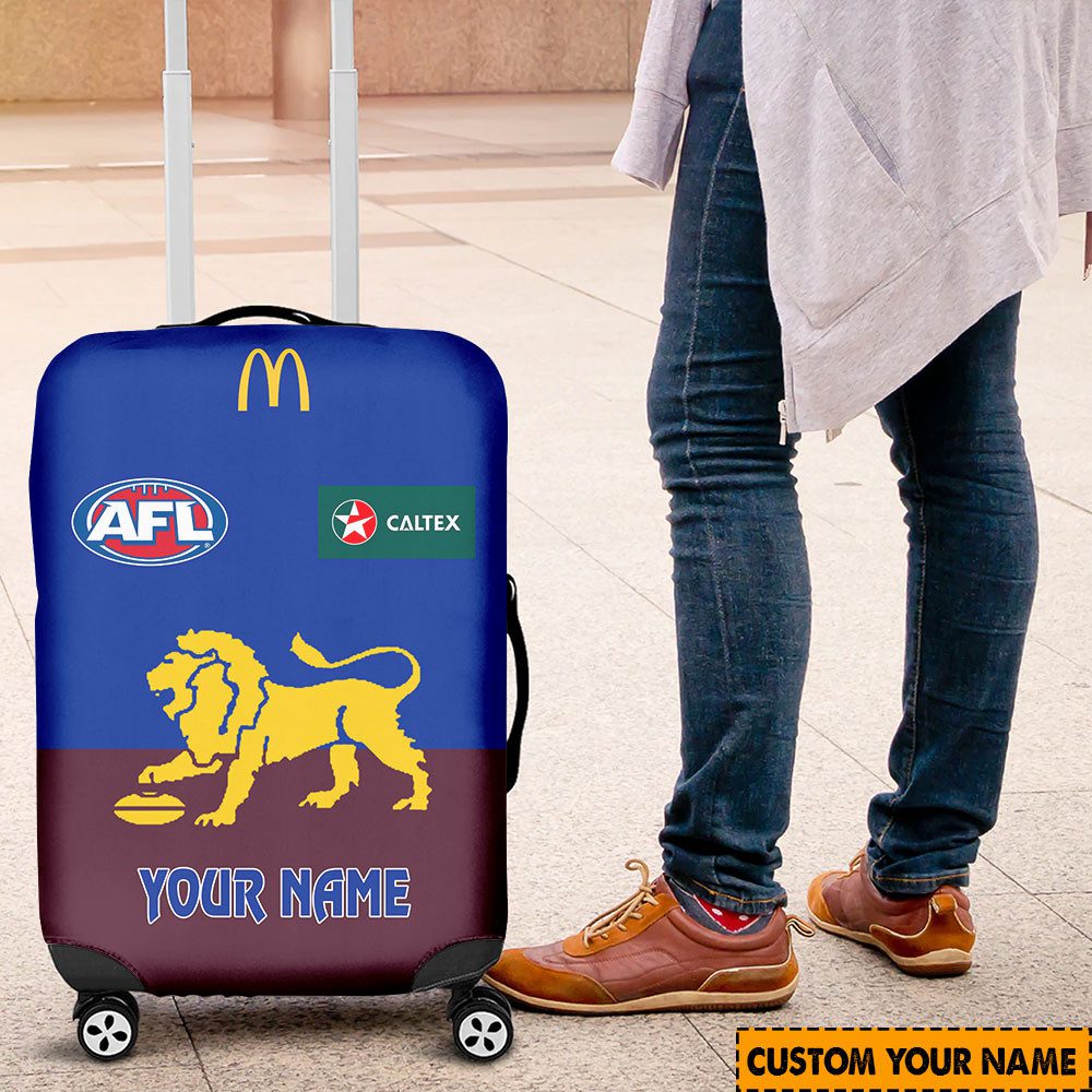 AFL Brisbane Lions Custom Name 2024 Home Jersey Luggage Cover AFL Brisbane Lions Custom Name 2024 Home Jersey Luggage Cover