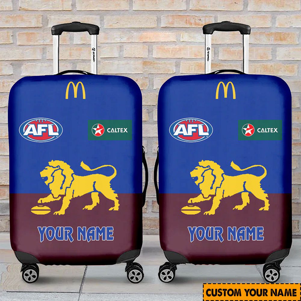 AFL Brisbane Lions Custom Name 2024 Home Jersey Luggage Cover AFL Brisbane Lions Custom Name 2024 Home Jersey Luggage Cover