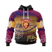 AFL Brisbane Lions Custom Name Number Special Off-Road Concept Pullover Hoodie