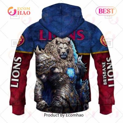 AFL Brisbane Lions 2023 Warrior Mascot Pullover Hoodie