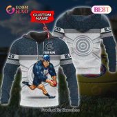 AFL Carlton Blues Custom Name Mascot Pullover Hoodie