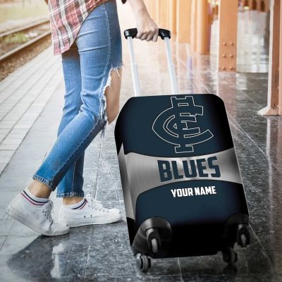 AFL Carlton Blues Custom Name Gift For Fans Luggage Cover