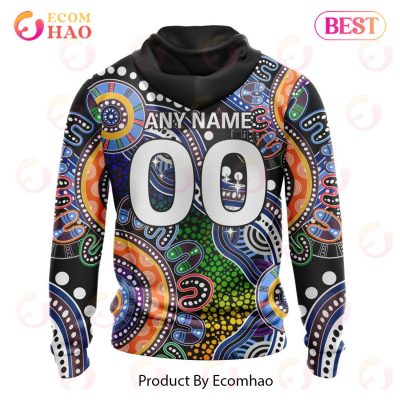 AFL Collingwood Magpies Custom Name Number Special Indigenous Pullover Hoodie