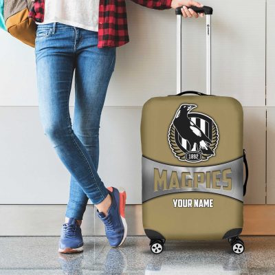 AFL Collingwood Magpies Custom Name Gift For Fans Luggage Cover