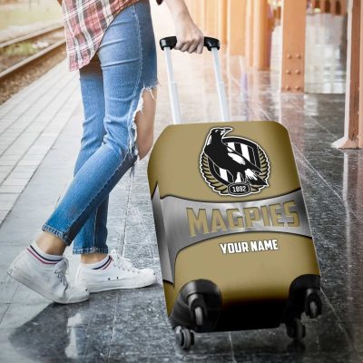AFL Collingwood Magpies Custom Name Gift For Fans Luggage Cover