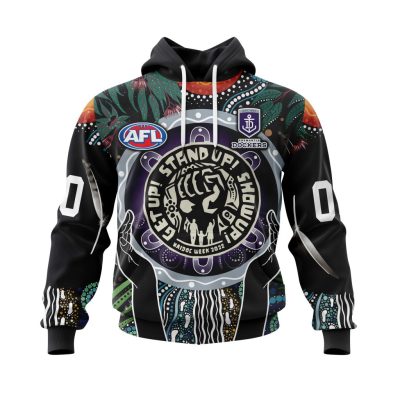 AFL Fremantle Dockers Custom Name Number Concepts For NAIDOC Event Pullover Hoodie