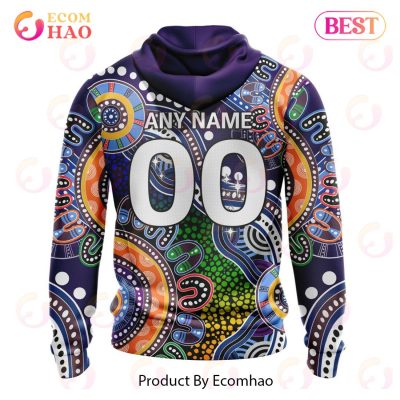 AFL Fremantle Dockers Custom Name Number Special Indigenous Pullover Hoodie