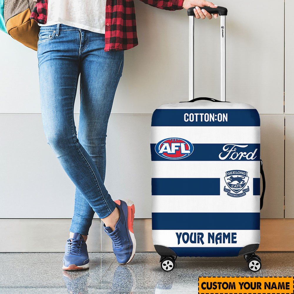 AFL Geelong Cats Custom Name 2024 Home Jersey Luggage Cover AFL Geelong Cats Custom Name 2024 Home Jersey Luggage Cover