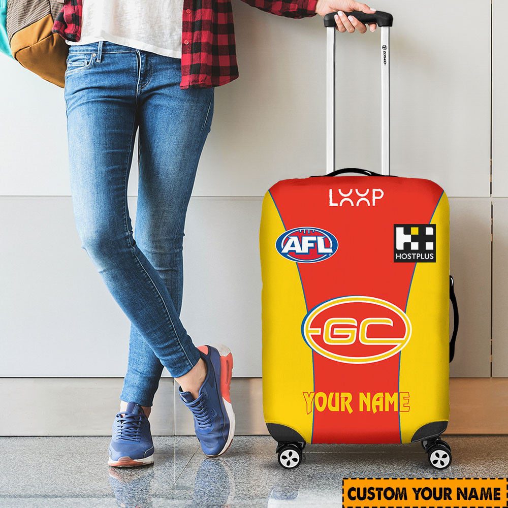 AFL Gold Coast Suns Custom Name 2024 Home Jersey Luggage Cover AFL Gold Coast Suns Custom Name 2024 Home Jersey Luggage Cover