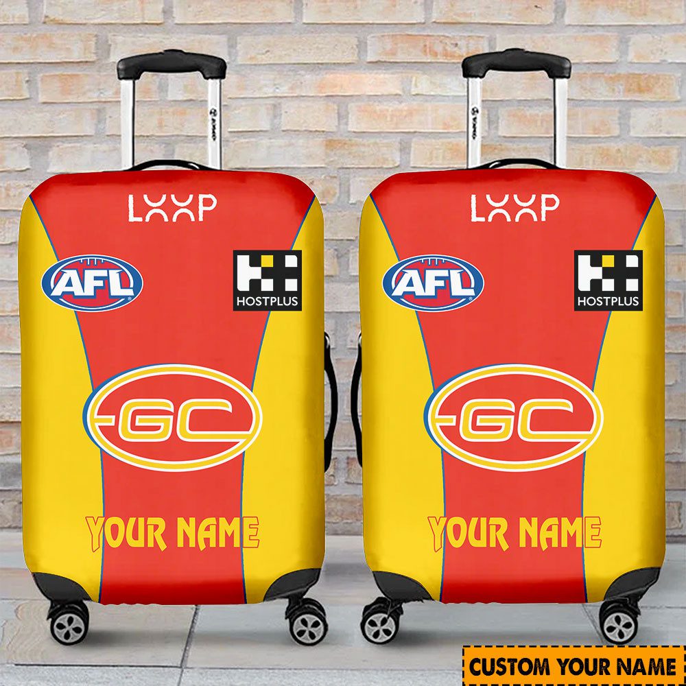 AFL Gold Coast Suns Custom Name 2024 Home Jersey Luggage Cover AFL Gold Coast Suns Custom Name 2024 Home Jersey Luggage Cover