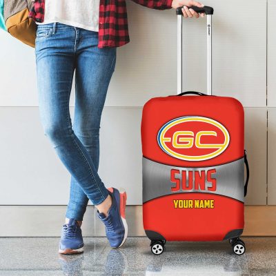 AFL Gold Coast Suns Custom Name Gift For Fans Luggage Cover