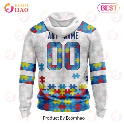 AFL Greater Western Sydney Giants Cuustom Name Number Autism Awareness Pullover Hoodie