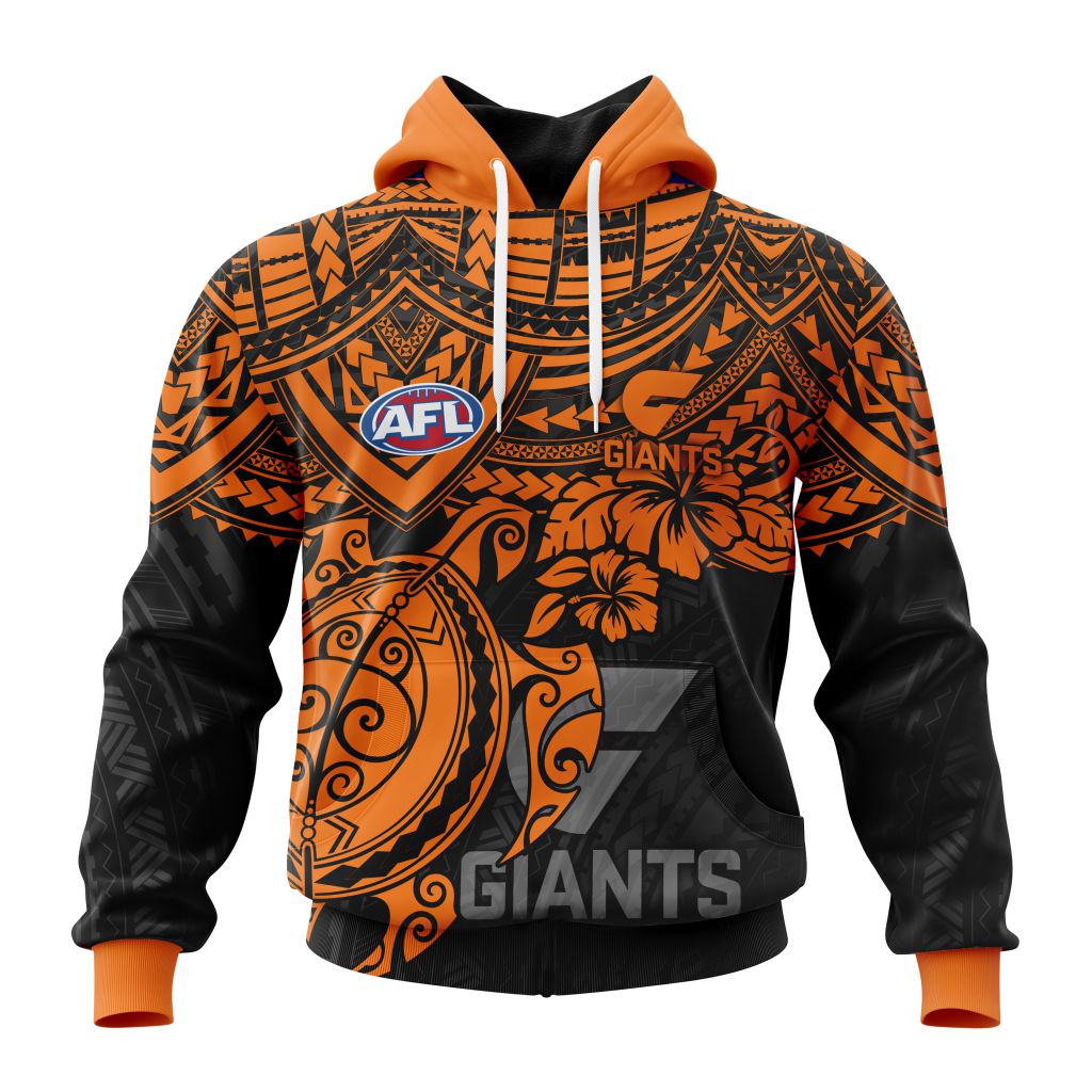 AFL Greater Western Sydney Giants Custom Name Number Polynesian Concept Pullover Hoodie AFL Greater Western Sydney Giants Custom Name Number Polynesian Concept Pullover Hoodie