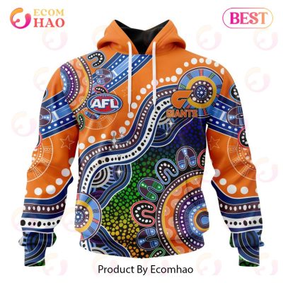 AFL Greater Western Sydney Giants Custom Name Number Special Indigenous Pullover Hoodie