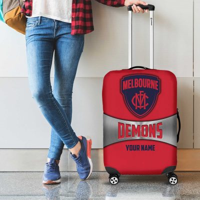 AFL Melbourne Demons Custom Name Gift For Fans Luggage Cover