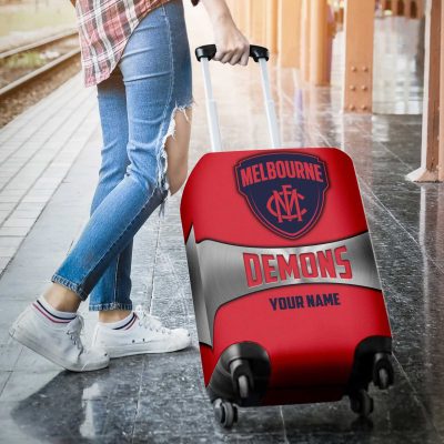 AFL Melbourne Demons Custom Name Gift For Fans Luggage Cover
