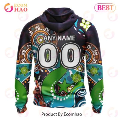 AFL Melbourne Demons Custom Name Number 2023 Special NAIDOC Pullover Hoodie