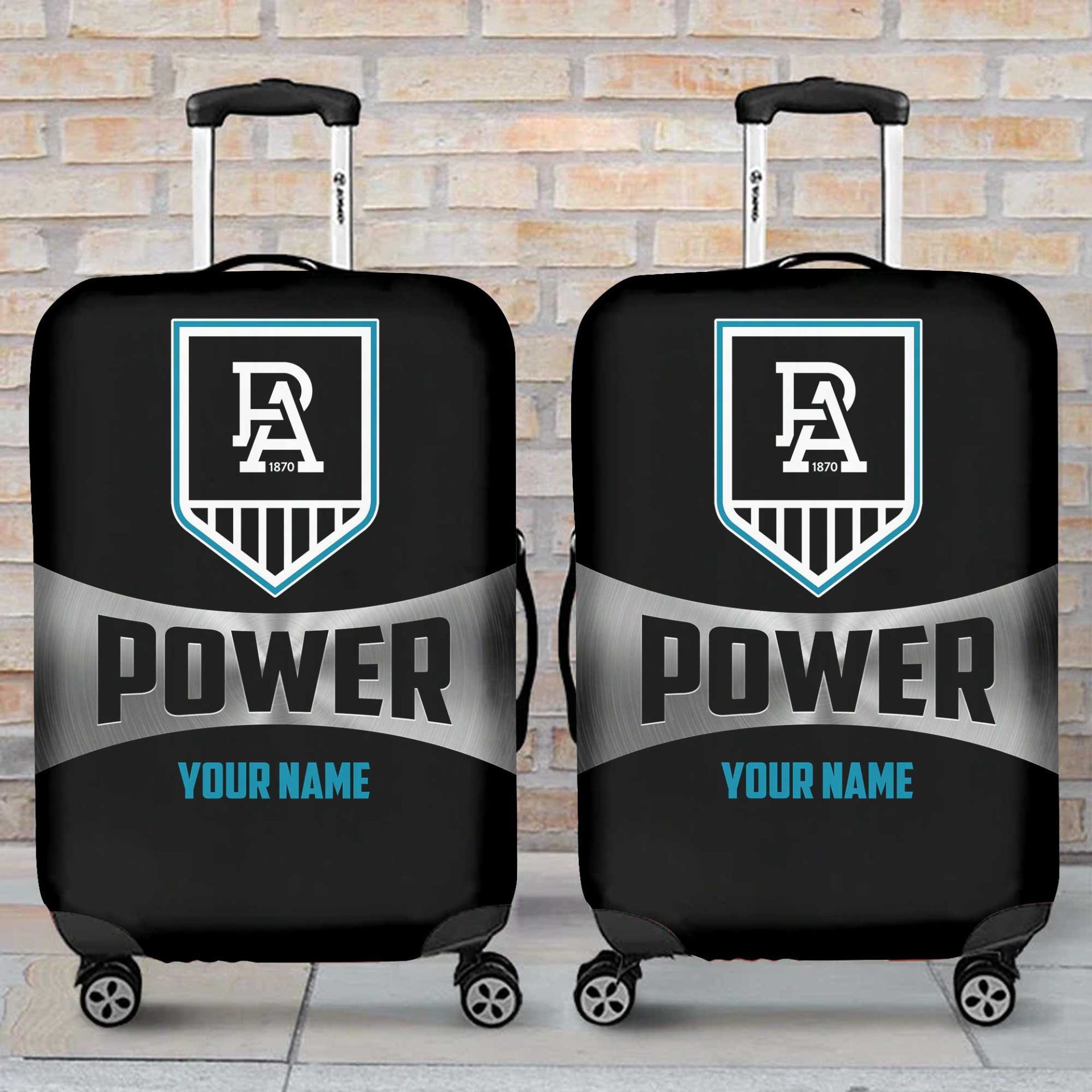 AFL Port Adelaide Custom Name Gift For Fans Luggage Cover AFL Port Adelaide Custom Name Gift For Fans Luggage Cover