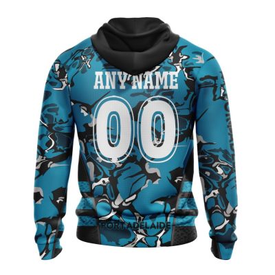 AFL Port Adelaide Custom Name Number Camo Morden Art Style Pullover Hoodie