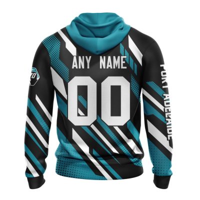 AFL Port Adelaide Custom Name Number Special MotoCross Concept Pullover Hoodie