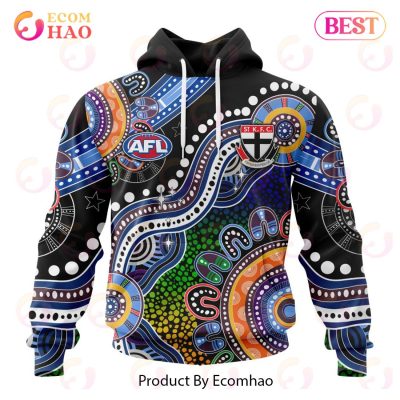 AFL St Kilda Saints Custom Name Number Special Indigenous Pullover Hoodie