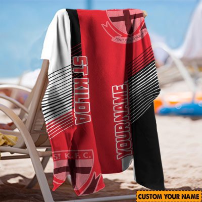 AFL St Kilda Saints Custom Name Gift For Fans Beach Towel