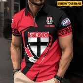 Afl St Kilda Saints Custom Name Special Edition Zipper Polo Shirt 3552.jpg - demo10