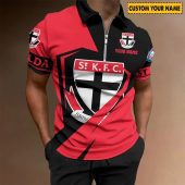 Afl St Kilda Saints Custom Name Special Edition Zipper Polo Shirt 3624.jpg - demo10